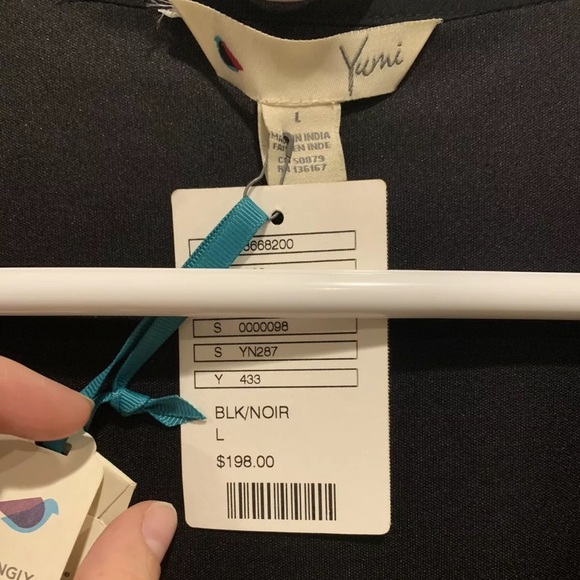 NWT anthropologie Yumi chiaroscuro dress black L - Picture 4 of 5